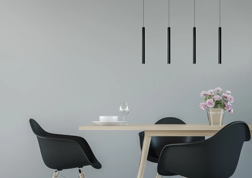Lucide LORENZ - Pendant light - LED Dim. - 4x4W 3000K - Black - atmosphere 1